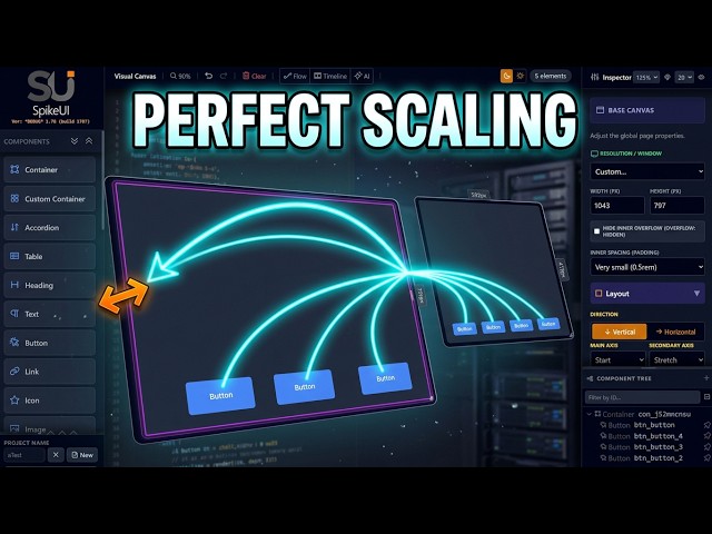 SpikeUI | Auto-Adjust relative position and size in runtime