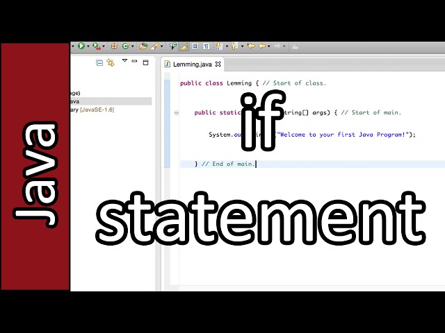 if statement - Java Programming Tutorial #7 (PC / Mac 2015)