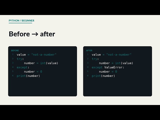 Catch Specific Python Exceptions