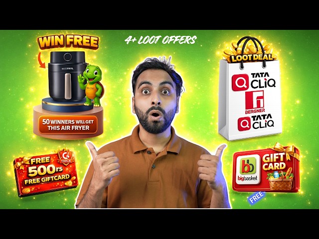 Tata Cliq Big Loot Offer | G2 Review & Earn | 50 FREE Air Fryer Loot | Tata Win Bigbasket Voucher |
