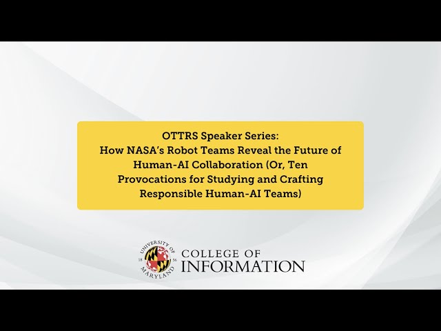 OTTRS Speaker Series: Janet Vertesi - November 21, 2025 | UMD INFO College