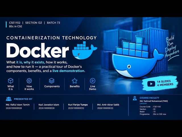 Docker: Containerization Technology ~ Complete Presentation & Practical Demonstration.