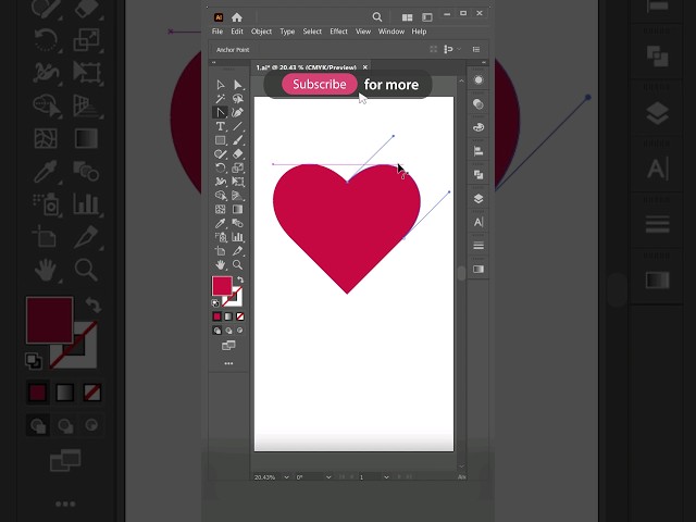 How to Create a Heart Easy 2 | Adobe Illustrator Tips #illustrator #graphicdesign #logodesign