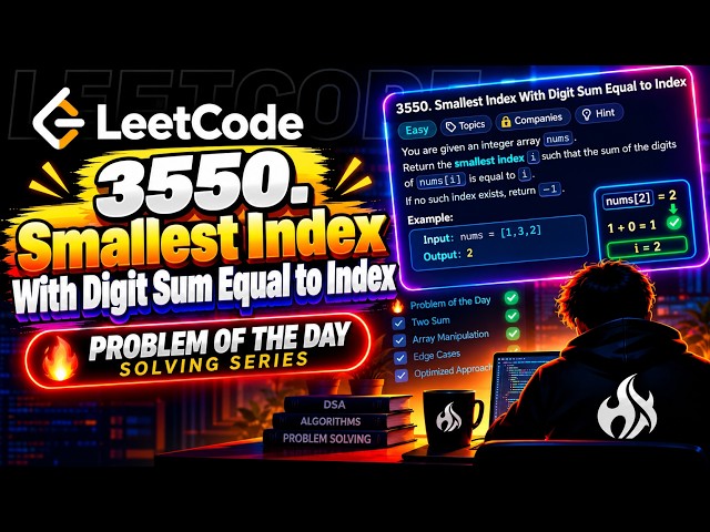 Leetcode 3550 - Smallest Index With Digit Sum Equal to Index | LeetCode POTD | Explained in Tamil