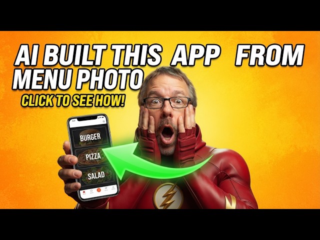 AI Turns Menu Photo Into App in Minutes 🤖