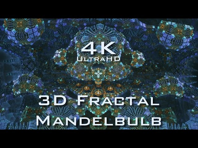 4K Fractal Matrix - Mandelbulb 3D fractal UltraHD 2160p