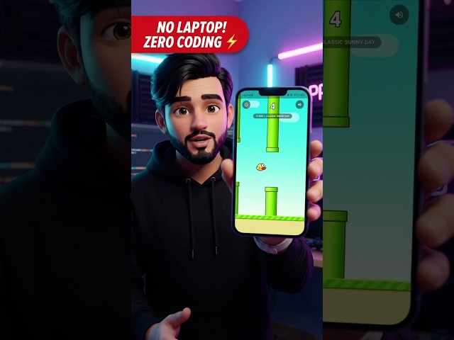 Bina Laptop Mobile Se 2D Game Banayein! Zero Coding AI Guide 📱🎮 #Shorts #viral