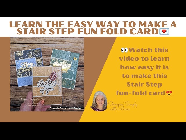 🔴Learn the Easy Way to Make a Stair Step Fun Fold Card💌