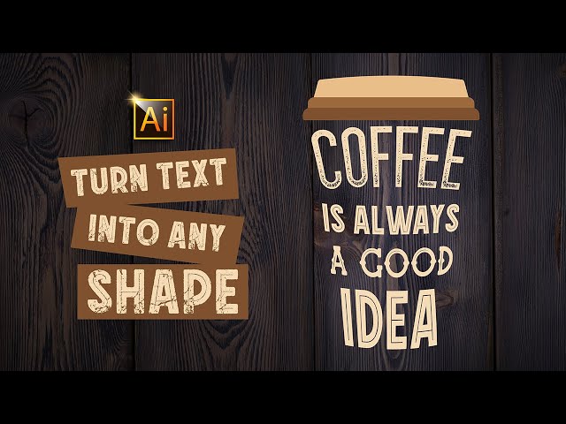 HOW TO TURN TEXT INTO ANY SHAPE? ADOBE ILLUSTRATOR TUTORIAL