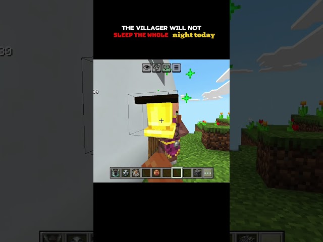 The villager will not sleep the whole night today 🙌🏻☠️!! #villager #nightmare #hard #minecraft