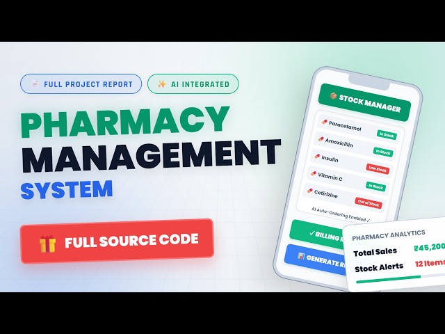 Pharmacy Management System Project | Gemini AI Prescription Scanner | POS | Source Code