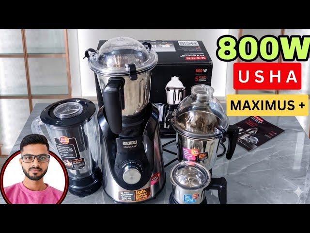 Usha Maximus Plus 800W Mixer Grinder Unboxing & Noise Test | Honest Review (Hindi)