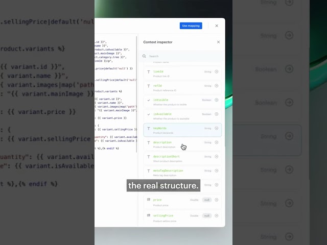 Map VTEX fields you can actually see. Context inspector in Synerise. #SyneriseBites