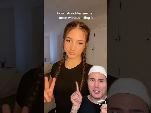 HOW TO STRAIGHTEN YOUR HAIR THE RIGHT WAY!😱 #hairstyles #hairtutorial #hairtransformation