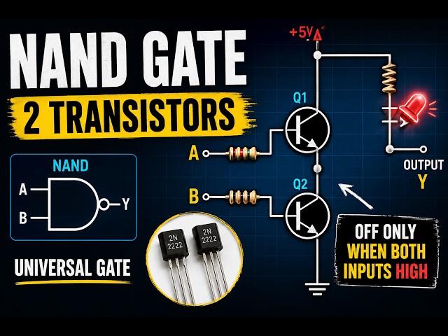 How 2 Transistors Become a NAND Gate