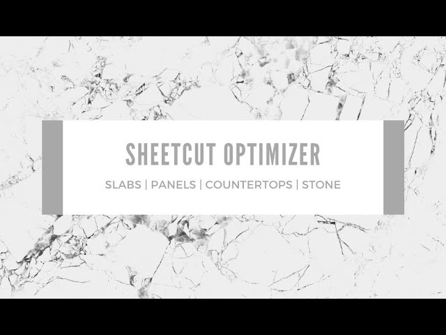 SheetCut Optimizer for slab and panel nesting