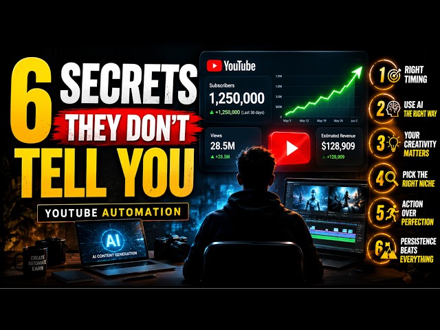6 Secrets of YouTube Automation That Nobody Tells You (2026) #facelesschannel #automation #ai