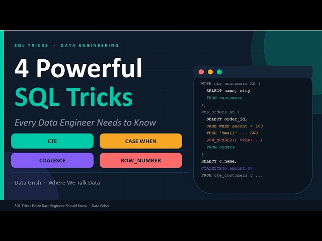 4 Powerful SQL Tricks Every Data Engineer Should Know