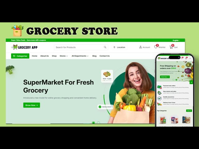 Organic Food eCommerce Website  Reactjs with Bootstrap React