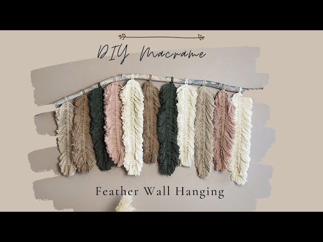 DIY Macrame Feather Wall Hanging (Beginner)