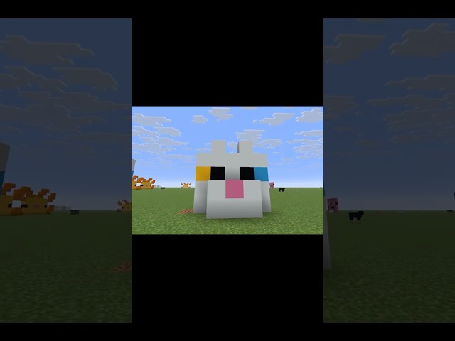 white cat concrete statue in #minecraft #shorts #ytshorts #gaming #tutorial  #art #minecrafttutorial