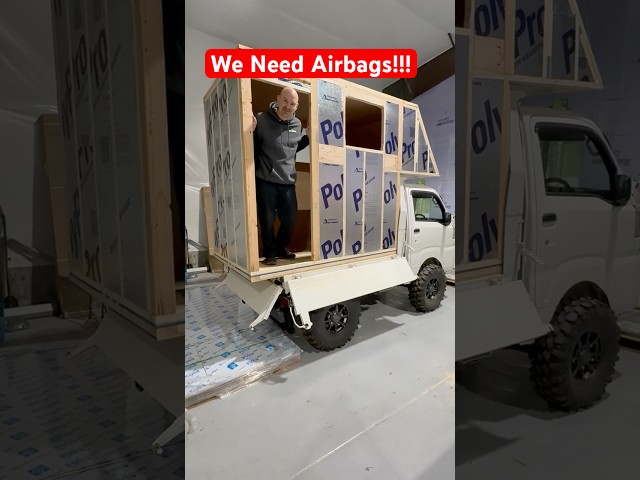 Off-Grid Camper Update: It’s Tall, Heavy, & Needs Power! #keitruck   #KEITruckCamper #harborfreight