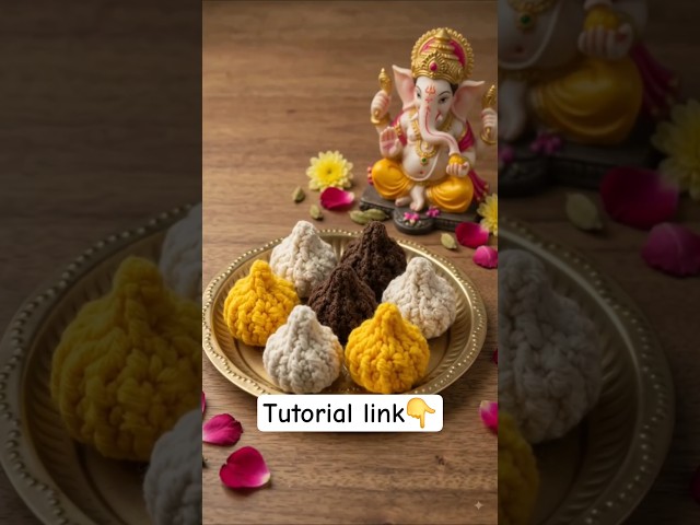 #modak #Shorts #Handmade #trending #laddu #shortsfeed #crochetmodak #modaktutorial #amigurumi