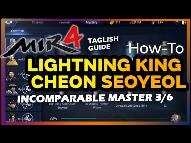Incomparable Master Lightning King Cheon Seoyeol Tagalog Tutorial 4K