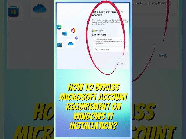 How to bypass Microsoft account requirement while installing Windows 11? #shorts