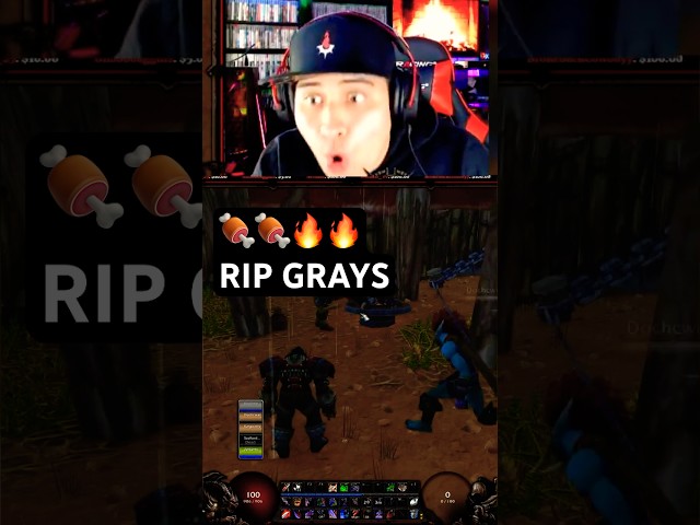 Mortal Druid Dies to a BBQ - Hardcore WoW History #braisedfordays @Graysfordays #wowclassic