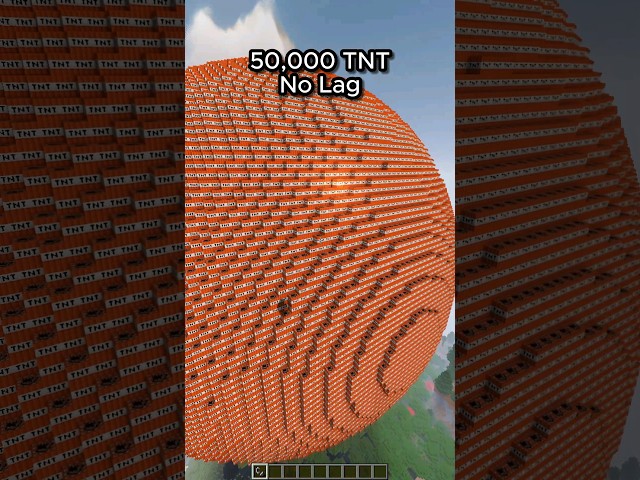 Minecraft 50,000 TNT Explosion...🤩 NO LAG (NASA PC) #minecraft
