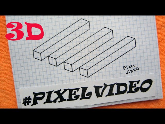 Graph Paper Нow To Draw Very Easy Optical Illusion 3d #pixelvideo