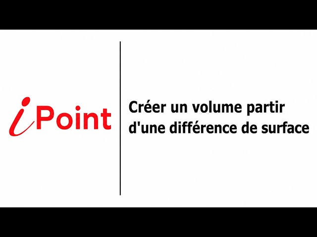 How to Create a Volume from a Surface Difference in iPoint | Tutorial