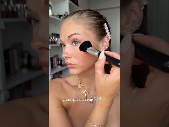 clean girl makeup routine 🫧🧼🎀 #cleangirlmakeup #makeupinspo