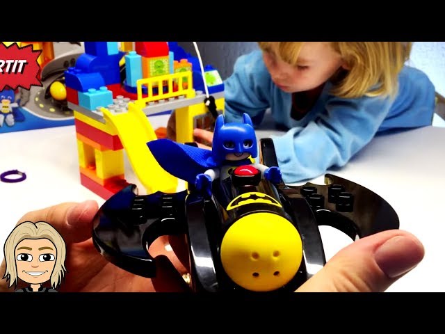 Gertit Toys Review Plays with Batman and Batcave Building Lego Bricks - Epic Battle of Super Heroes