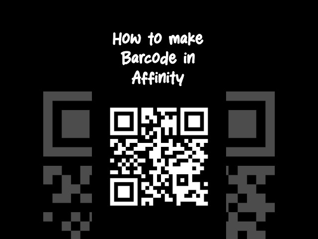 How to Make a Barcode in Affinity Designer | Easy Tutorial #Shorts
