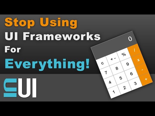 Stop Using JavaScript UI Frameworks For Everything!