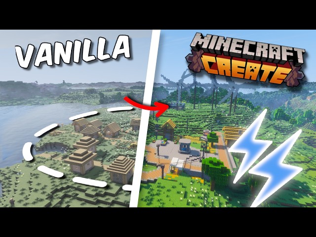 I Transformed an ENTIRE village with CREATE!
