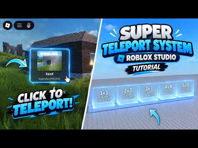 HOW TO MAKE A PERFECT TELEPORT SYSTEM IN ROBLOX STUDIO! 🚀