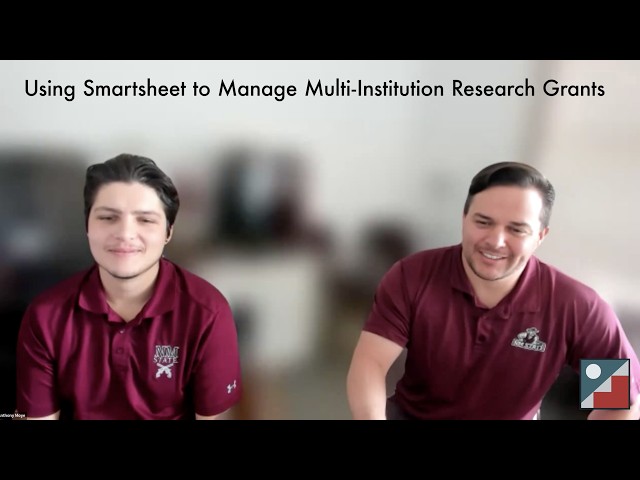 Using Smartsheet to Manage Multi-Institution Research Grants