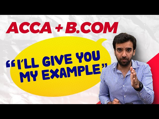 Best way to do ACCA with B.Com | ACCA Course Details