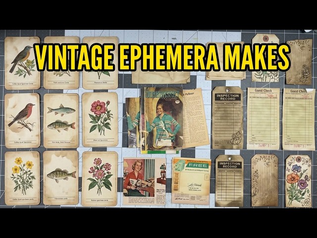 ✨ EPHEMERA MAKE ✨ USING A VINTAGE WORKBASKET MAGAZINE