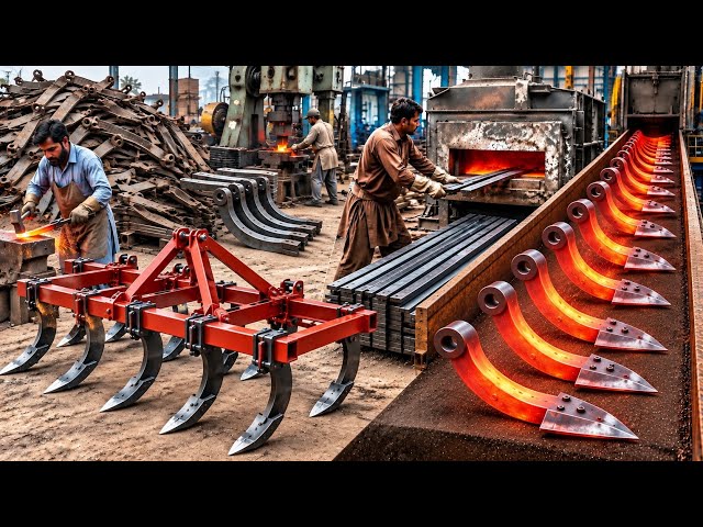 Incredible Skill! Process of Making Cultivator Harrows Blade From Scrap Leaf Springs | How It’s Made