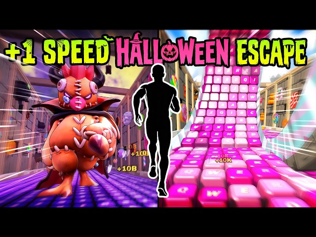 Immersive Interactive Warm Up | ROBLOX +1 SPEED KEYBOARD ESCAPE RUN! 🎃👻 Halloween | Full Body #61