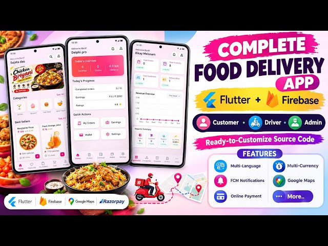 Complete Food Delivery App - Flutter + Firebase