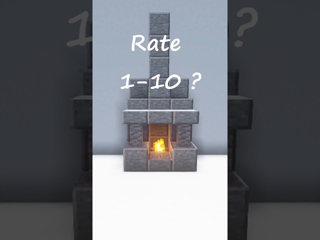 Andesite Fireplace #minecraft #minecraftbuilding #viral #minecrafttutorial