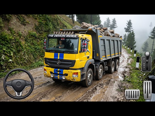 🚛 BharatBenz 12 Wheeler Tipper vs Broken Mud Off-Road 😱 | BUS SIMULATOR INDONESIA 