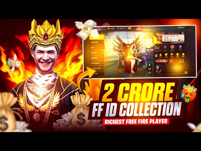 ₹2,00,00,000 Free Fire ID Collection 😱 Richest Free Fire ID