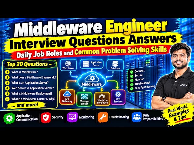 Middleware Engineer Interview Questions Answers l Daily Job Roles & Common Problems and Solutions 