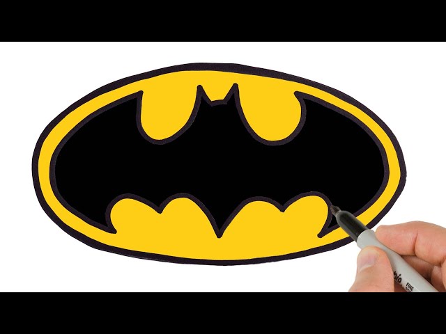 How to Draw Batman Logo Easy